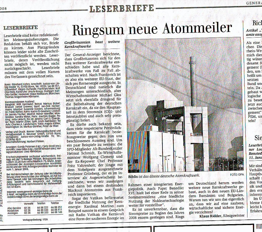 GA Leserbrief  'Ringsum neue.._rz