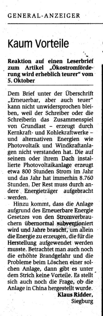 Leserbrief Photovoltaik 001